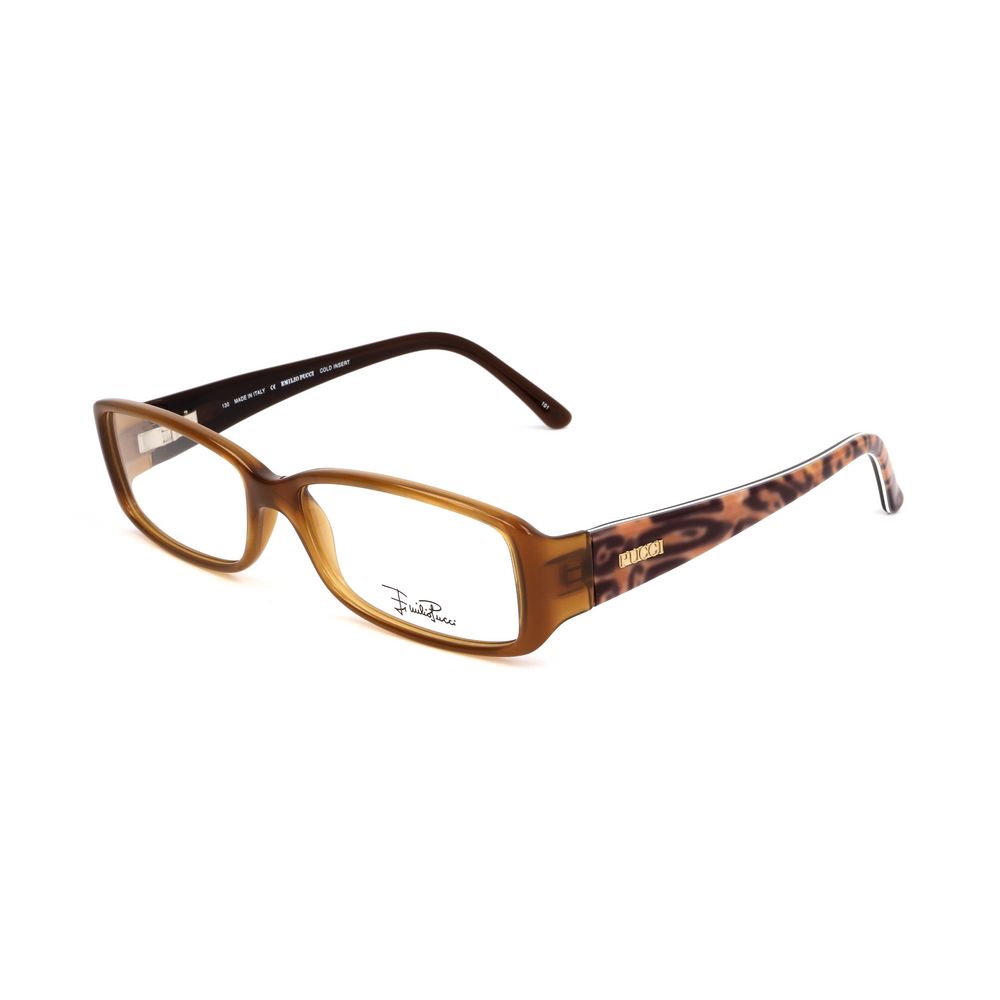 Emilio Pucci Brown Plastic Frames, women's glasses EP2658201 with 53/14/130 mm dimensions, brown plastic material.