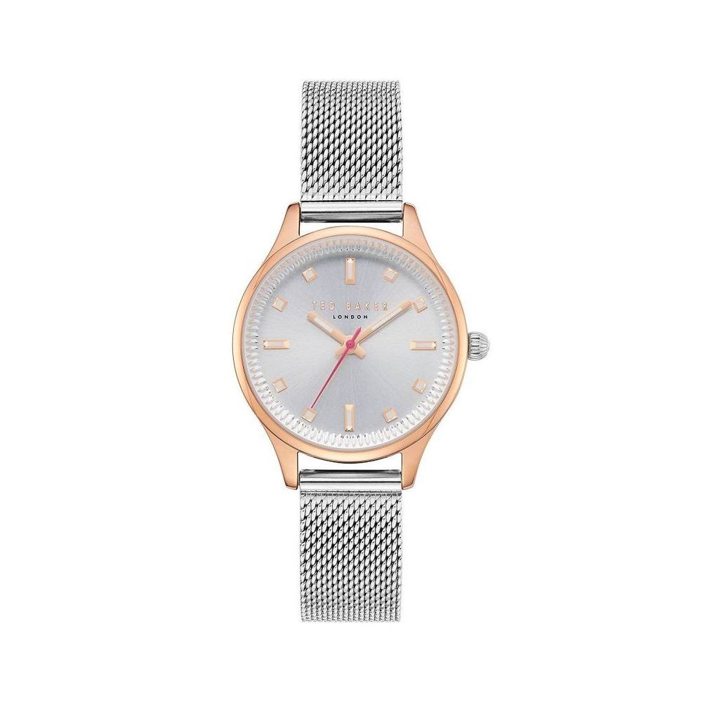 Ted Baker Silver Stainless Steel Dress Watch