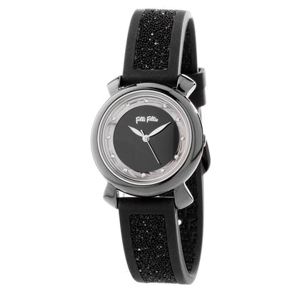 Folli Follie Black Plastic Dress Watch