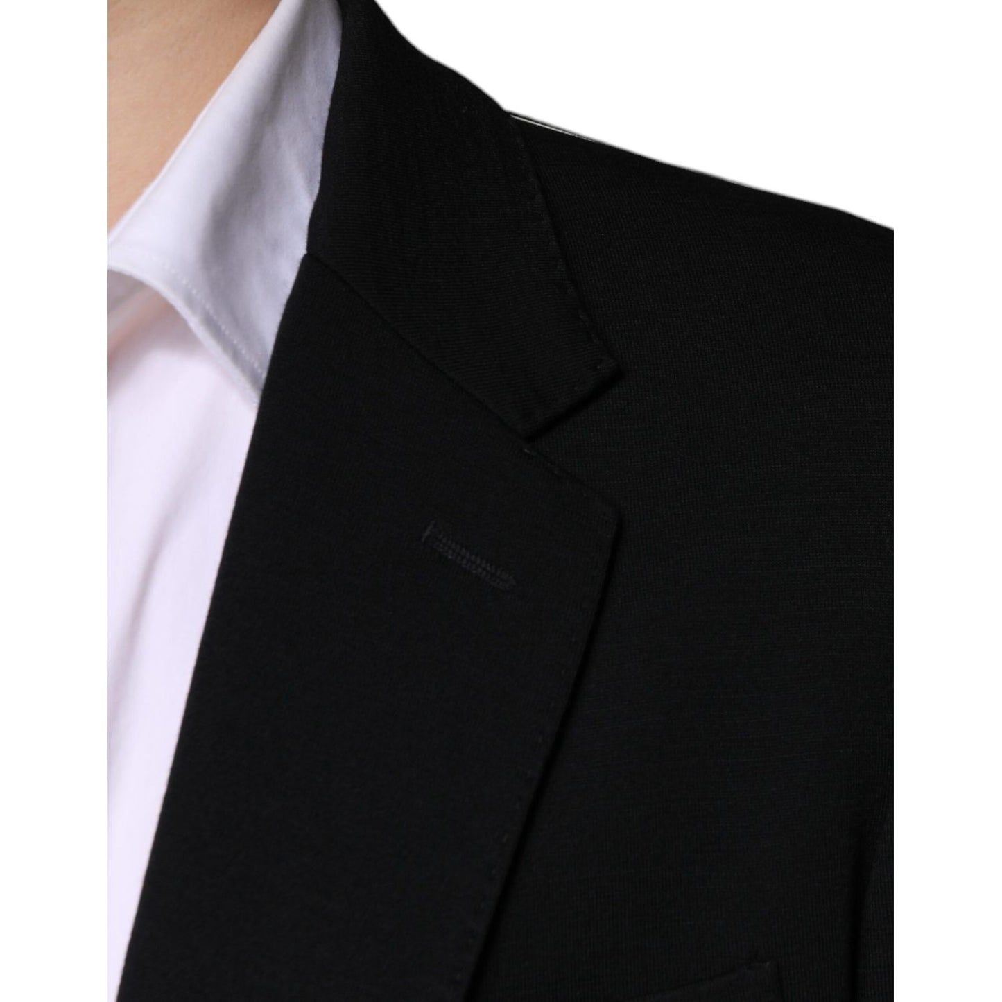 Dolce & Gabbana Black Wool Single Breasted Formal Blazer