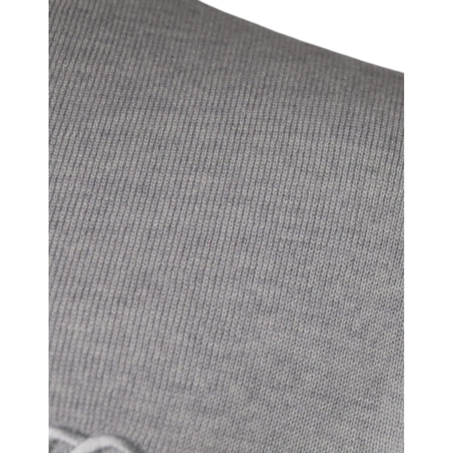 Dolce & Gabbana Light Gray Wool Crew Neck Pullover Sweater