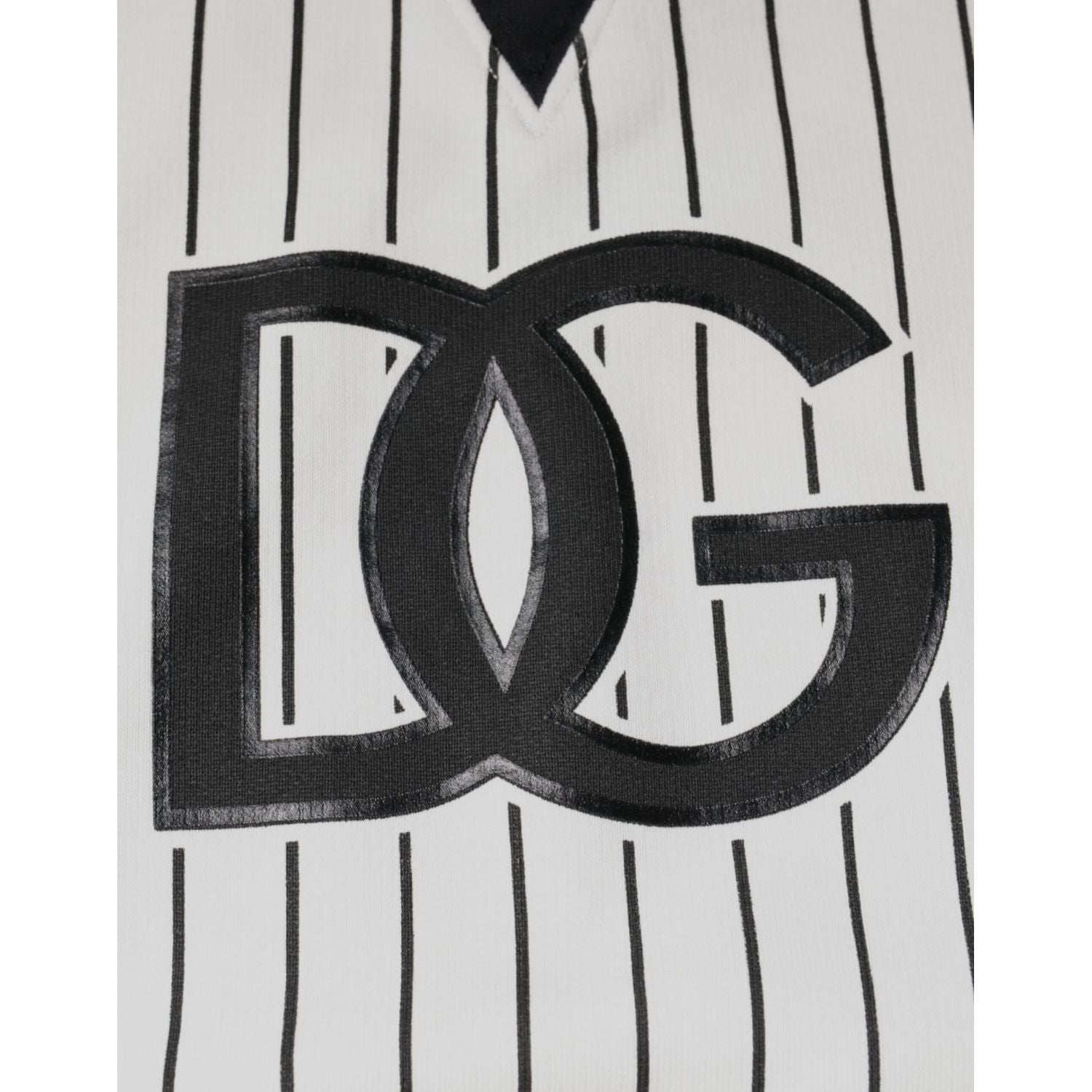 Dolce & Gabbana Black White Stripes Logo Sweatshirt Sweater
