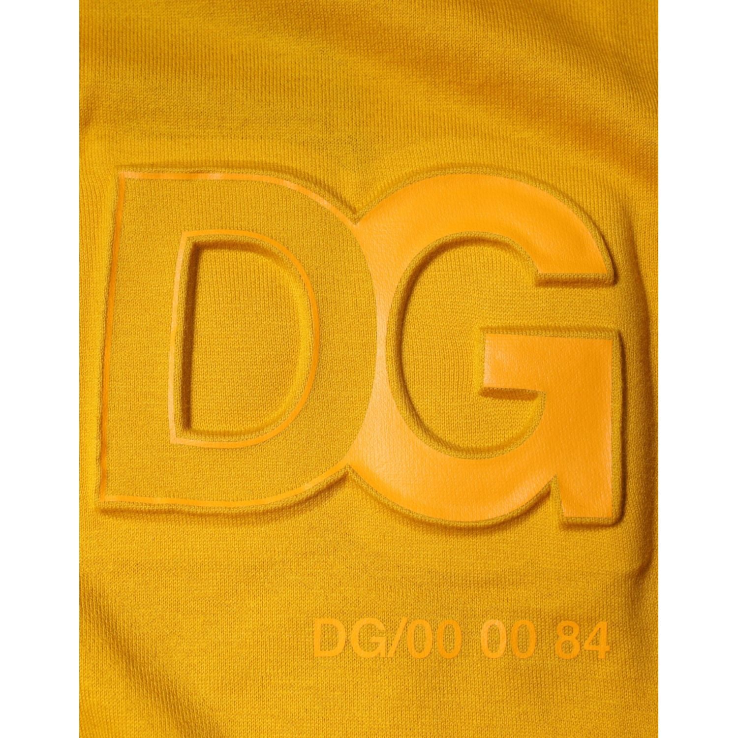 Dolce & Gabbana Mustard Embossed Logo Crew Neck T-shirt