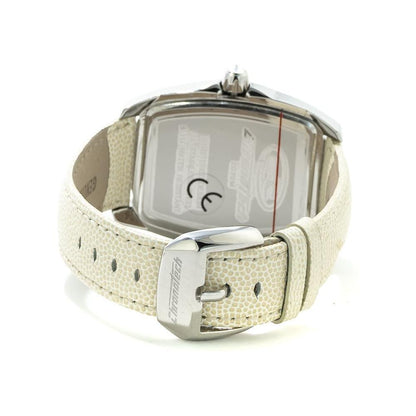 Chronotech White Leather Watch