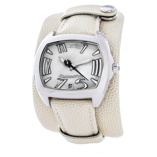 Chronotech Beige Leather Watch