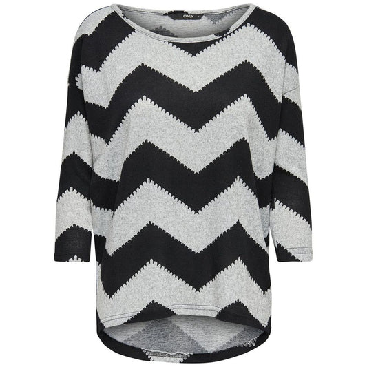 Only Gray Polyester Pattern Shirt