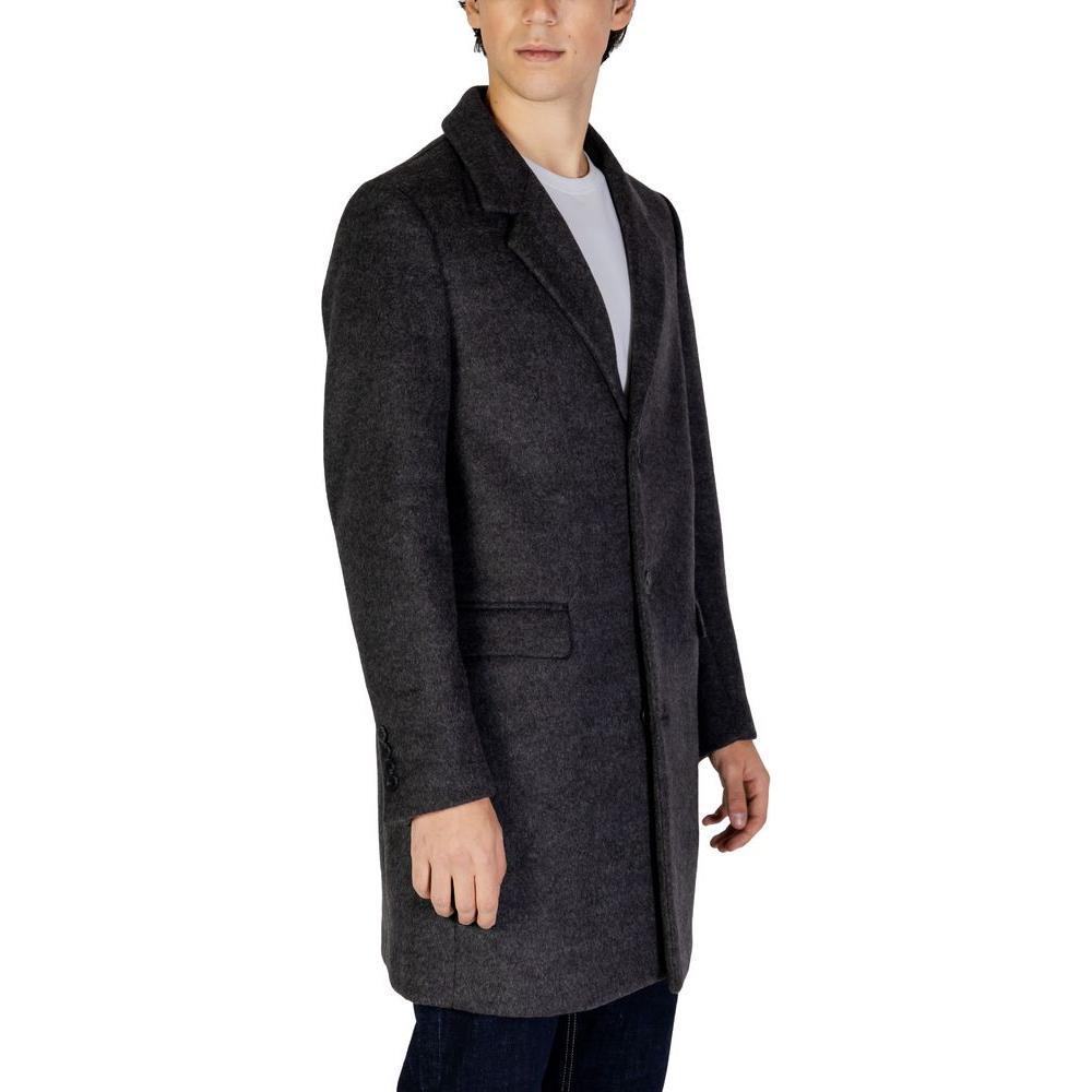 Antony Morato Gray Polyester Coat AN-14634100153-IT50 | L