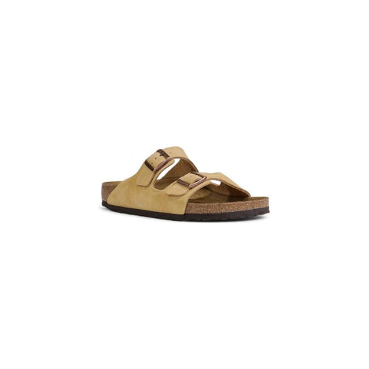 Birkenstock Beige Suede Leather Sandal for Women, Fall/Winter Collection, made of 100% Suede
