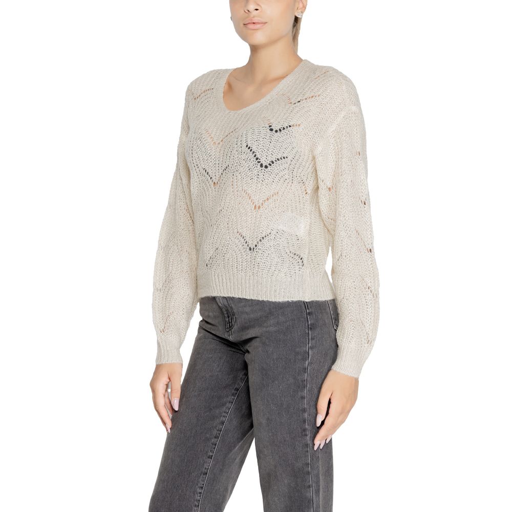 Jacqueline De Yong Cream Marabou Sweatshirt