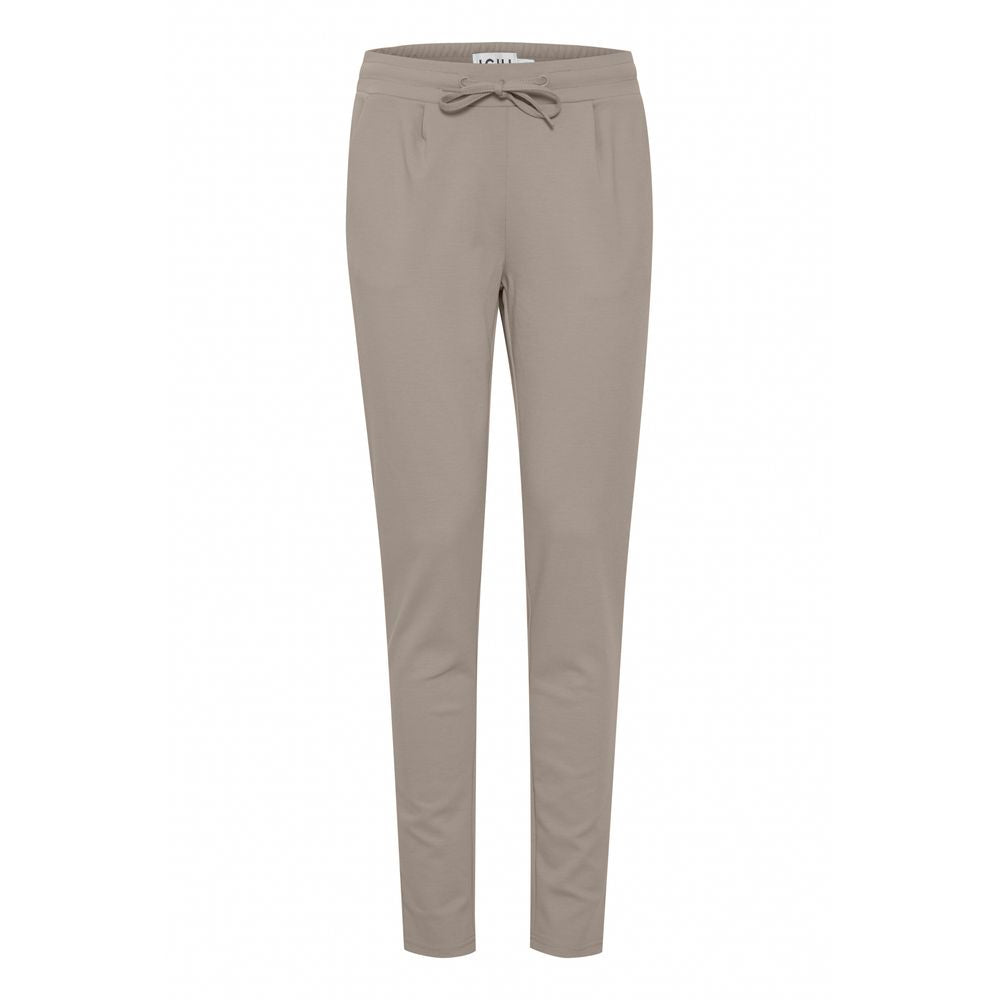 ICHI Gray Polyester Pant