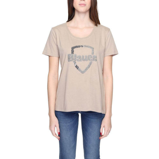 Blauer Beige Cotton T-Shirt BL-13445400309-IT42|M