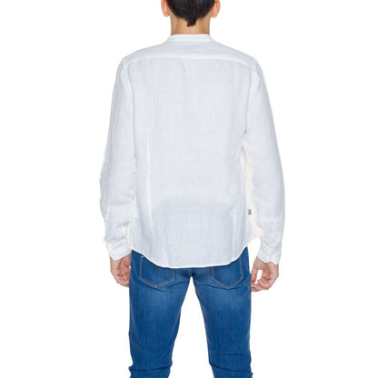 Blauer White Linen Shirt 1728,71956299936,Blauer,Clothing,IT44 | S,IT52 | XL,Men,New with tags,Shirts - Clothing,White