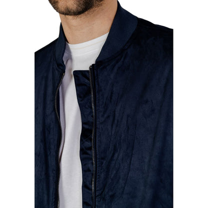 Hamaki-Ho Blue Polyester Bomber
