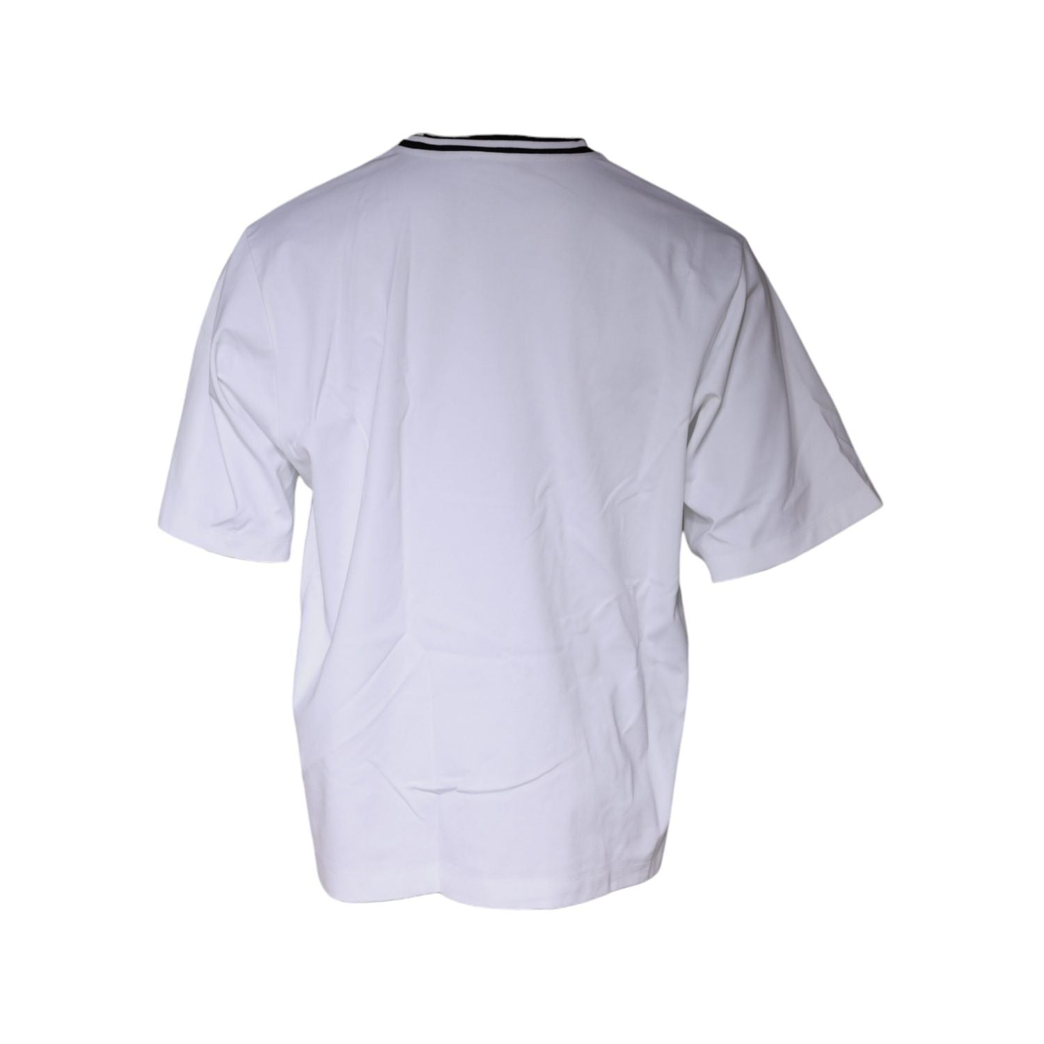 Dolce & Gabbana White Logo Print Crew Neck T-shirt