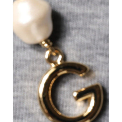 Dolce & Gabbana Gray Cotton Blend Embellished Tee T-shirt