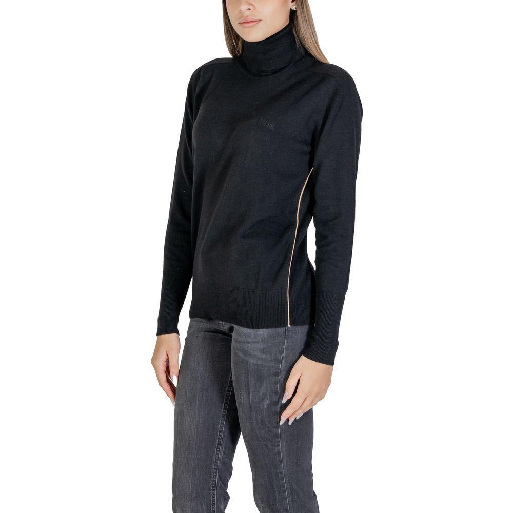 Alviero Martini Prima Classe Black Viscose Turtleneck AL-14625300009-IT46 | L