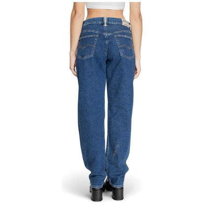 Replay Blue Cotton Mom Jean