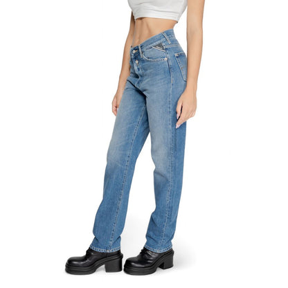 Replay Blue Cotton Mom Jean