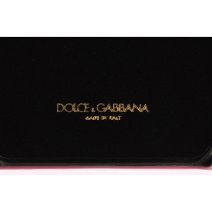 Dolce & Gabbana Pink Leather Heart Phone Cover
