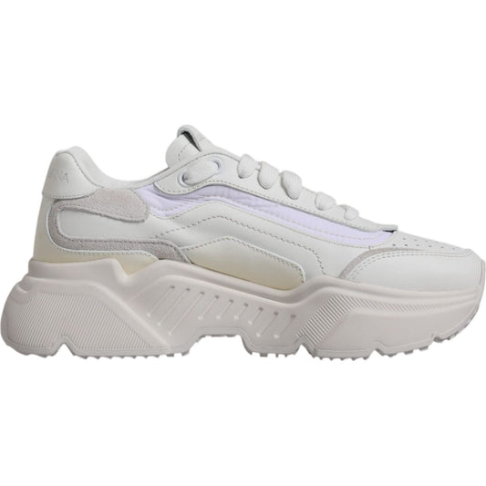 Dolce & Gabbana White Daymaster Low Top Sneakers, 87% Calf Leather, Rubber Sole, Lace-up Closure, Made in Italy