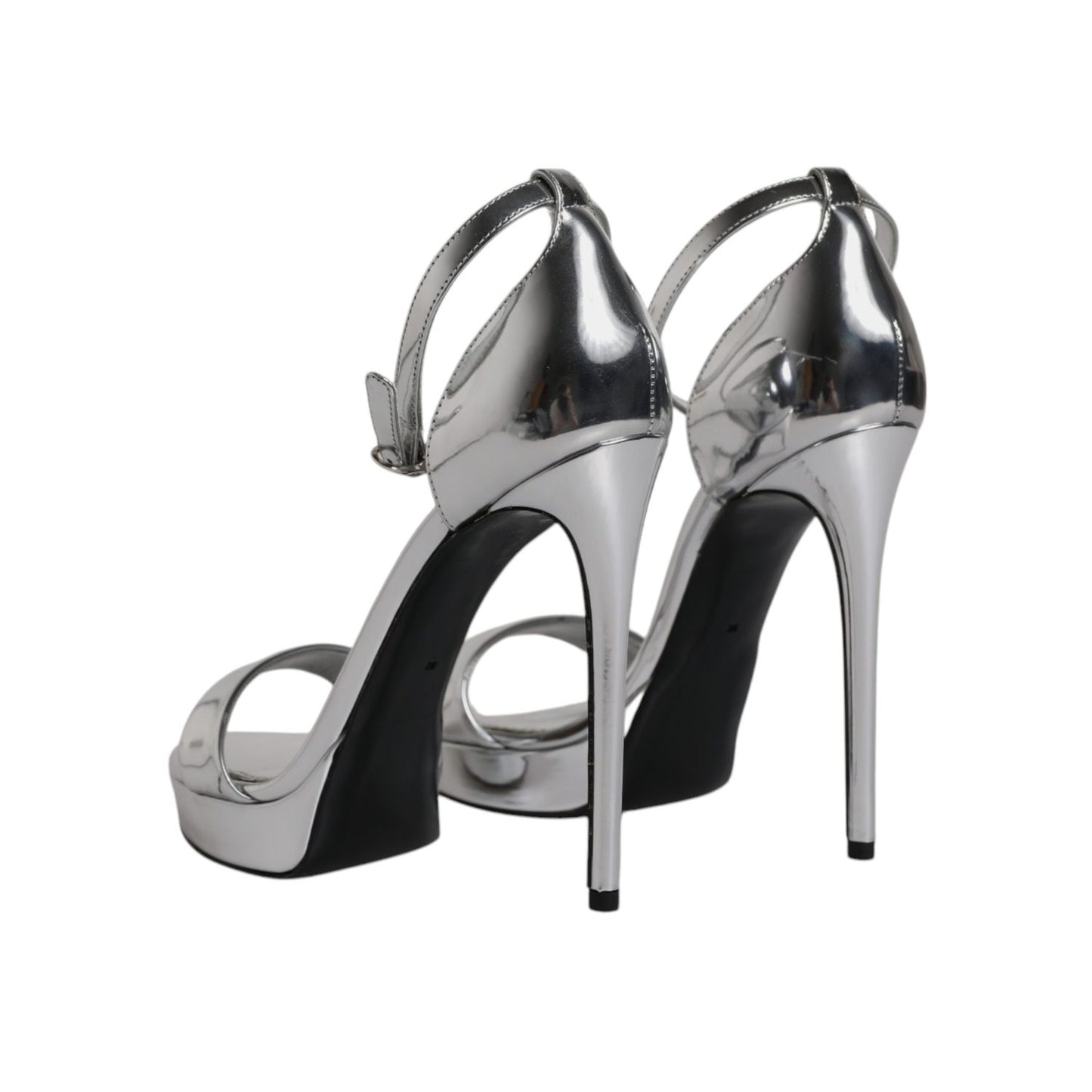 Dolce & Gabbana Silver KEIRA Heels Ankle Strap Sandals Shoes