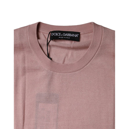 Dolce & Gabbana Pink Cashmere Knitted Sleeveless Tank Top