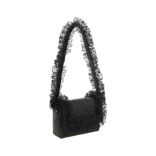 Self-Portrait Crystal Lace Shoulder Bag SESS25CK301BBLACKBB