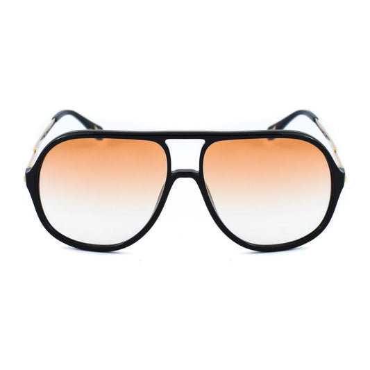 Zadig & Voltaire black acetate sunglasses with yellow degraded lenses, unisex design SZV305-600BLK, size 60/13/135 mm.