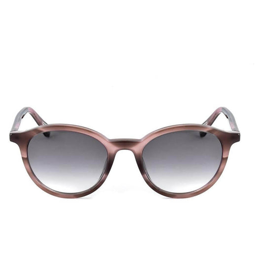 Zadig & Voltaire brown acetate sunglasses with grey gradient lenses, model SZV282-5006YS, featuring 50/19/140 mm dimensions.