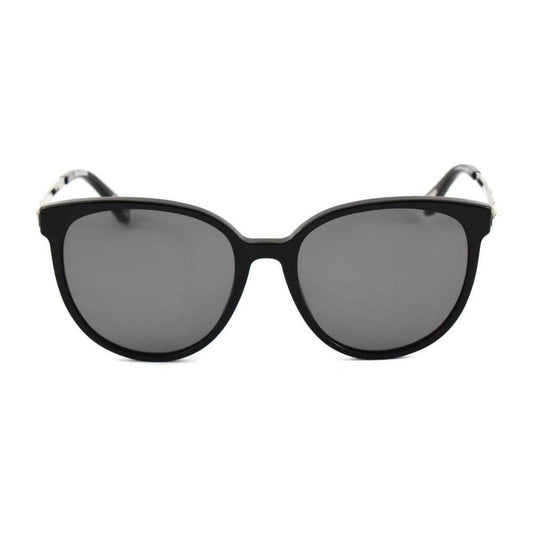 Zadig & Voltaire black acetate sunglasses with grey lenses, featuring a sleek design and durable build for stylish sun protection.