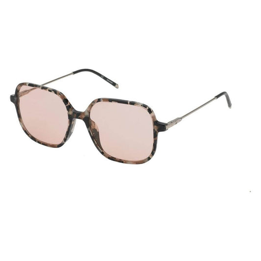 Zadig & Voltaire pink photochromatic acetate sunglasses with metal detailing, square frame design, size 53/17/140 mm, for women.
