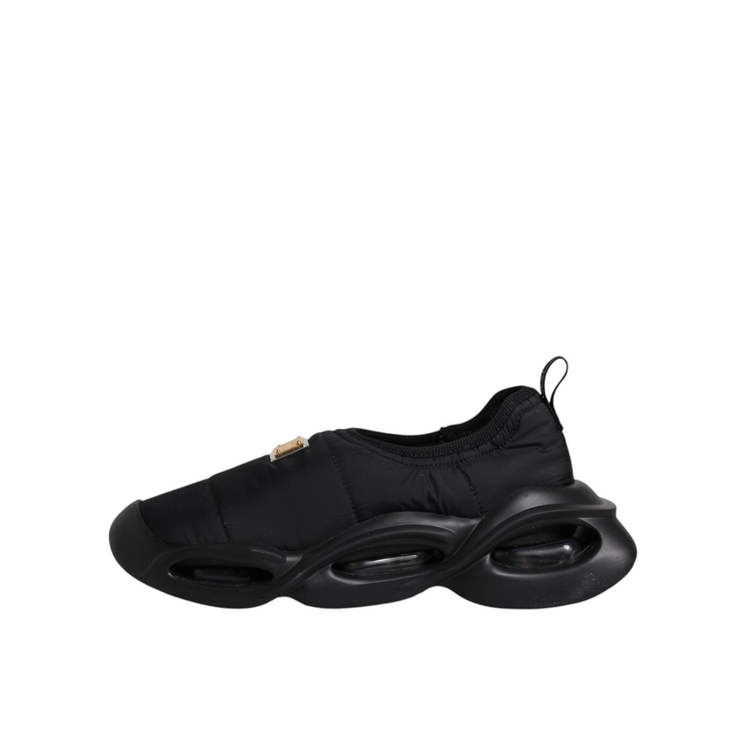 Dolce & Gabbana Black Slip On Wave Low Top Men Sneakers Shoes