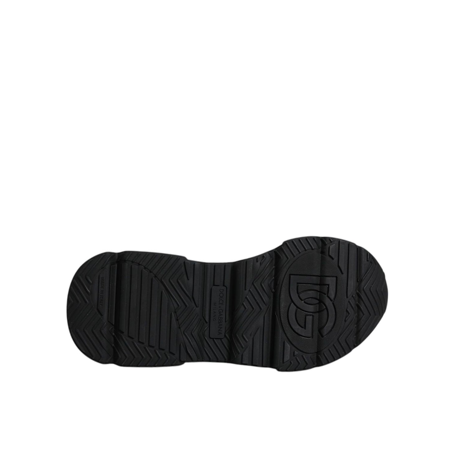 Dolce & Gabbana Black Leather Daymaster Low Top Sneakers Shoes