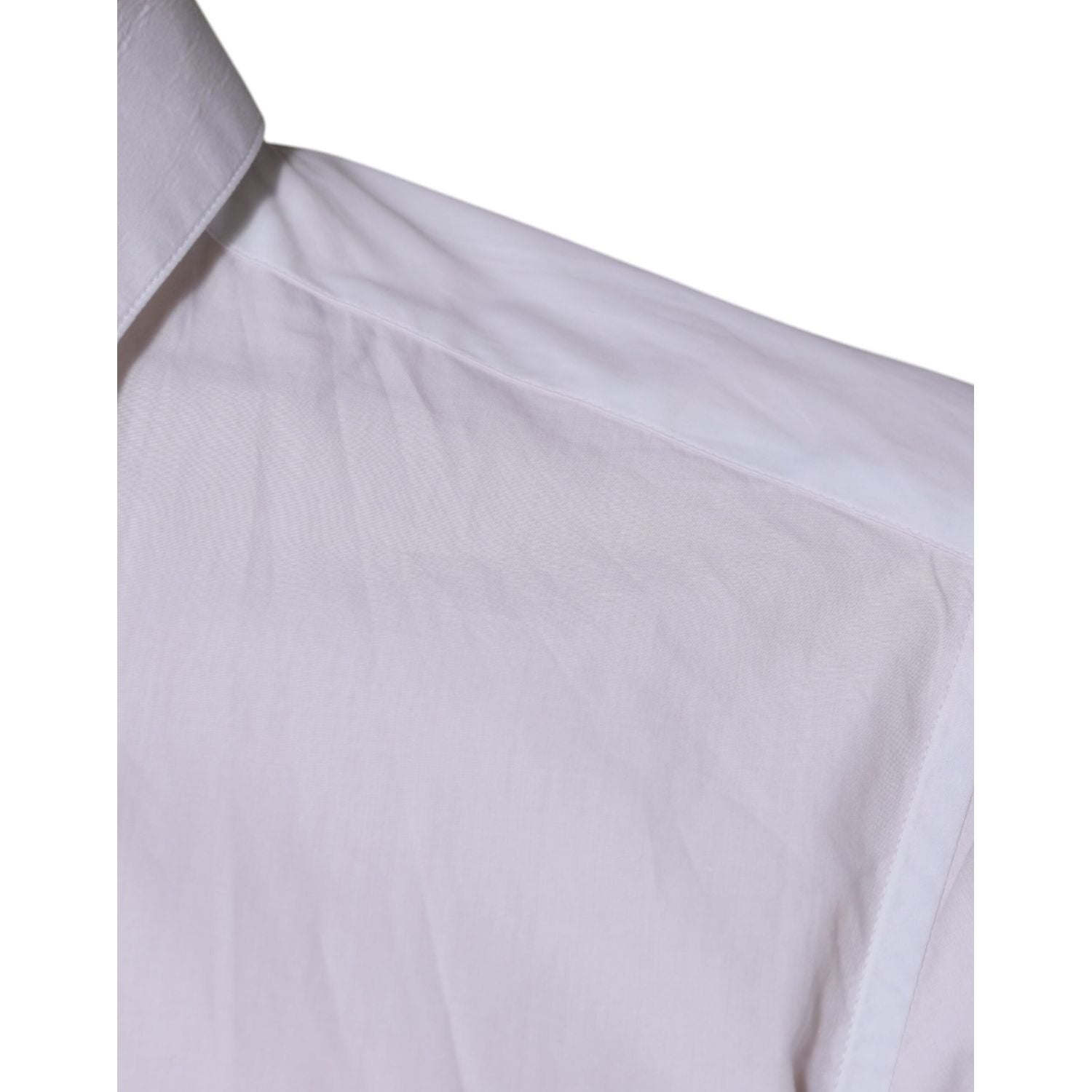 Dolce & Gabbana White Cotton Long Sleeve Formal Dress Shirt