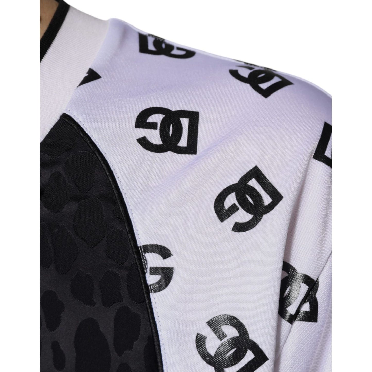 Dolce & Gabbana Black White Logo Men Short Sleeves T-shirt