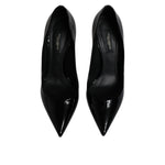 Dolce & Gabbana Black Patent Leather High Heels Pumps Shoes
