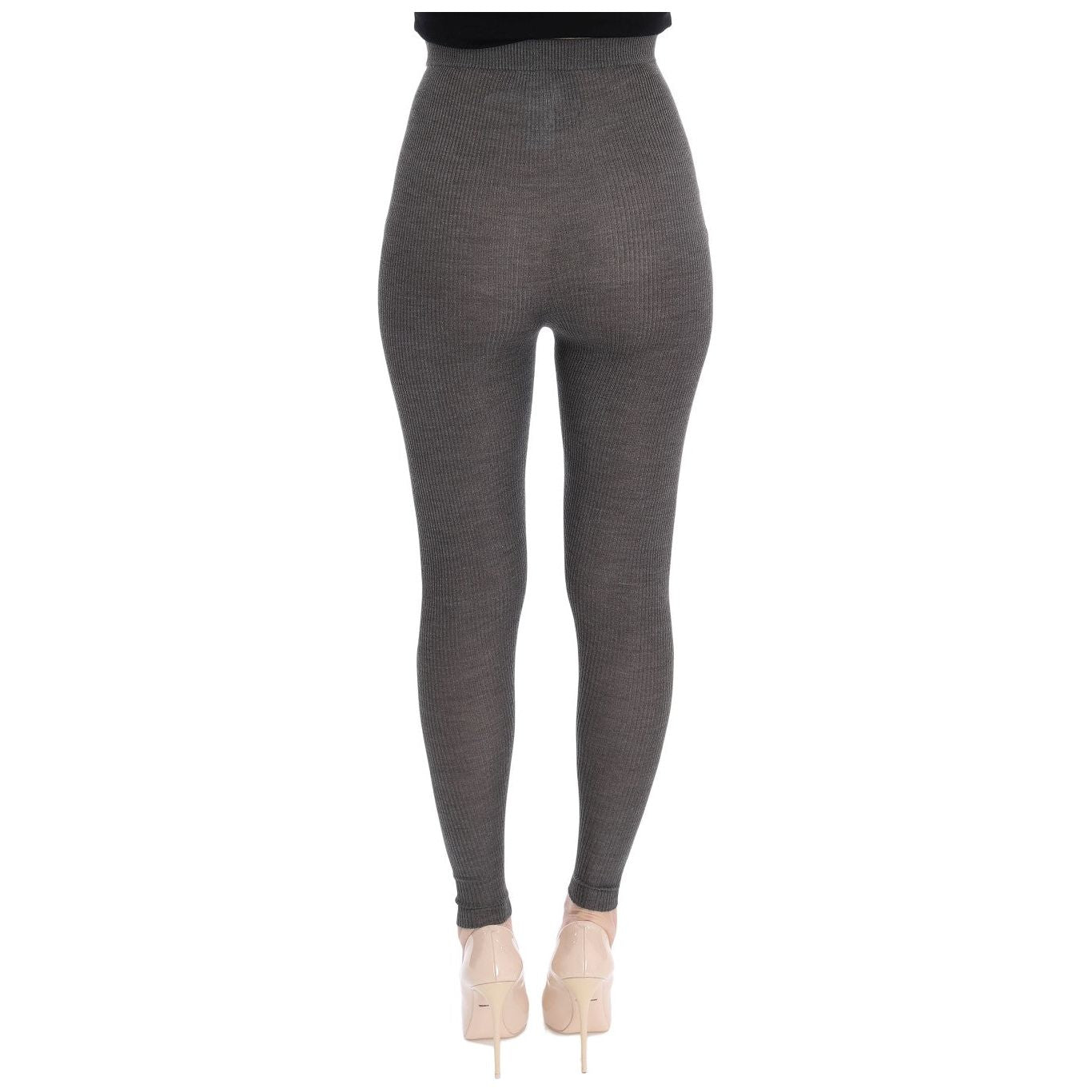 Dolce & Gabbana Gray Cashmere Stretch Tights
