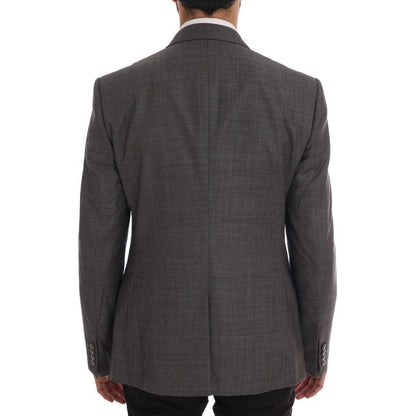 Dolce & Gabbana Gray Wool MARTINI Slim Blazer