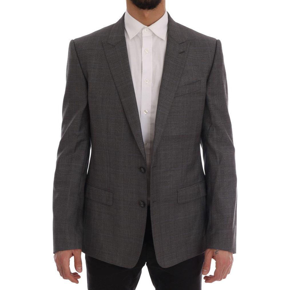 Dolce & Gabbana Gray Wool MARTINI Slim Blazer
