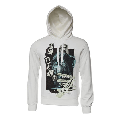 Dolce & Gabbana White Caesar Cotton Hooded Pullover Sweater