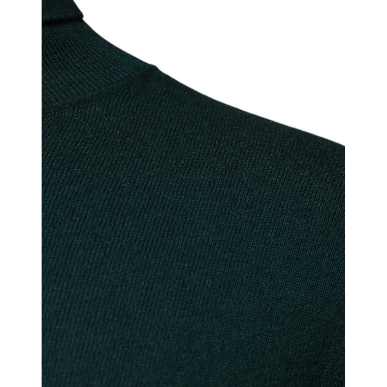 Dolce & Gabbana Green Cashmere Turtleneck Men Pullover Sweater