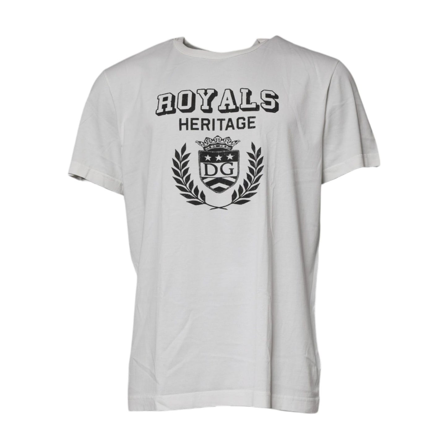Dolce & Gabbana White Royals Heritage Cotton T-shirt