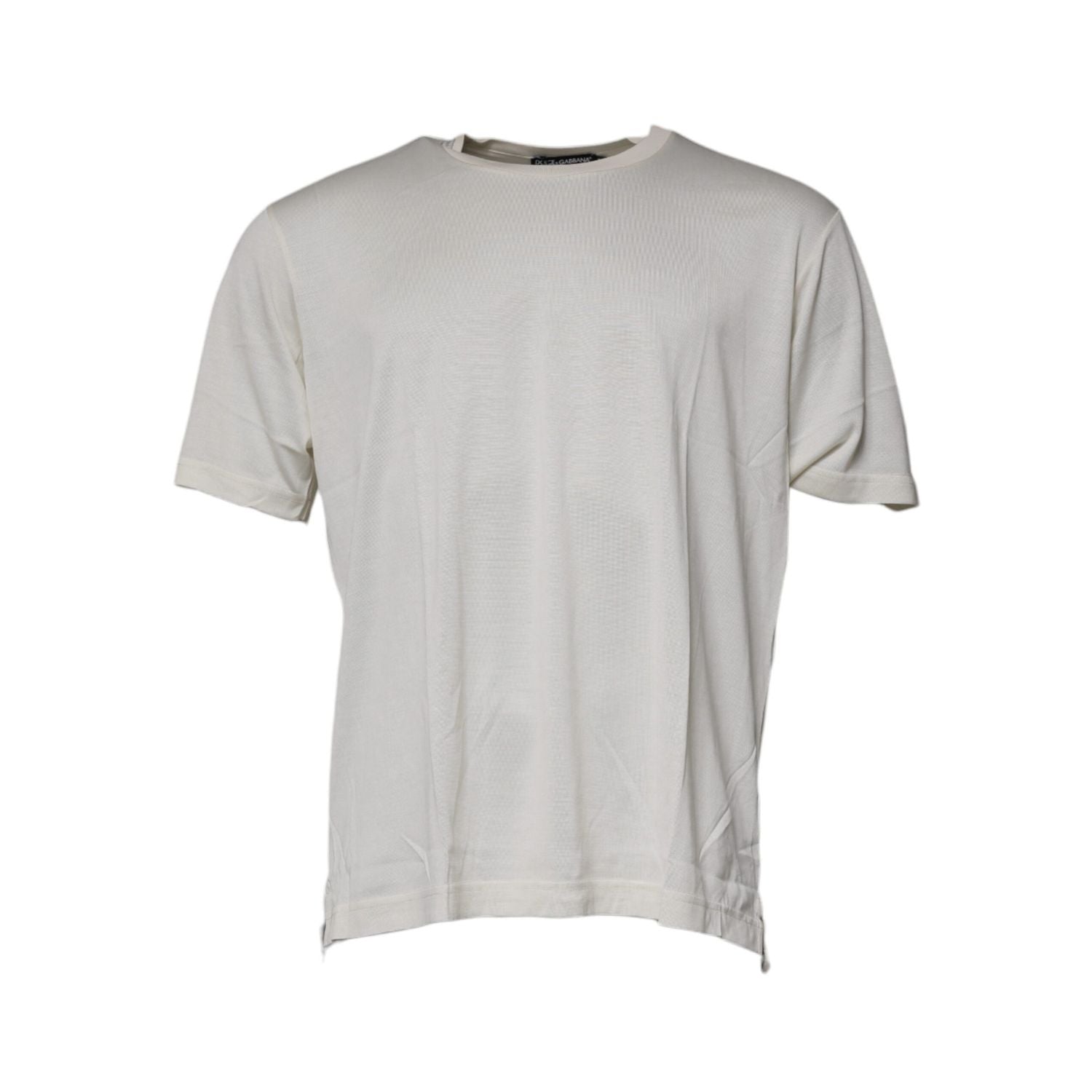 Dolce & Gabbana Off White Crew Neck Short Sleeve T-shirt