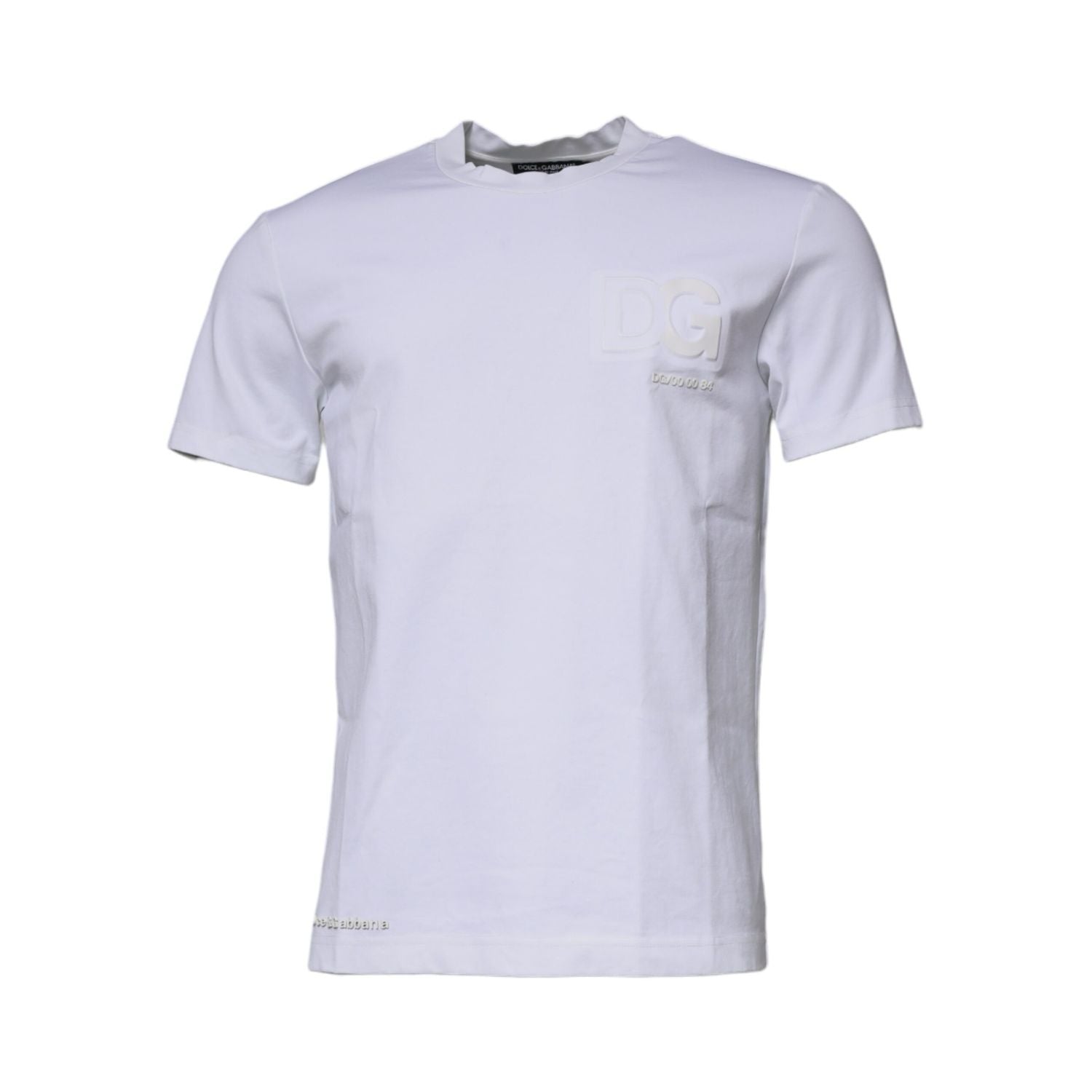 Dolce & Gabbana White DG Logo Crew Neck Short Sleeves T-shirt