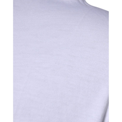 Dolce & Gabbana White DG Embroidery Cotton Crew Neck T-shirt