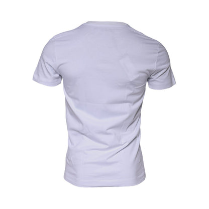 Dolce & Gabbana White DG Logo Cotton Crew Neck T-shirt