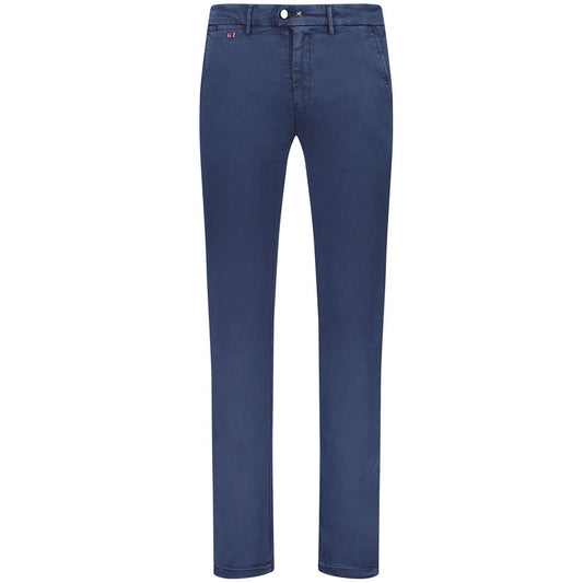 Tramarossa Blue Cotton Men Chino Trouser