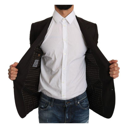 Dolce & Gabbana Brown Wool SICILIA Jacket Coat Blazer