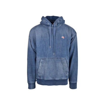 Diesel Blue Cotton Hoodie