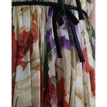 Dolce & Gabbana Beige Floral Sleeveless A-line Mini Dress DR281311-36